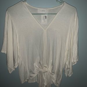 White Katherine’s Boutique Tie Front Top